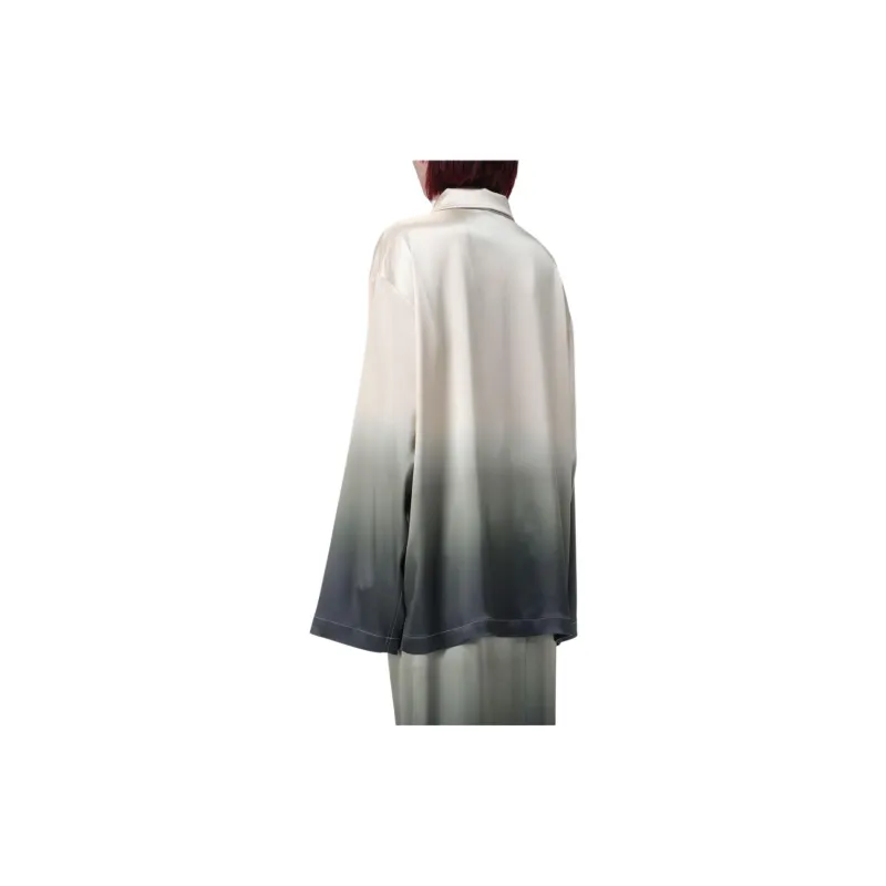 NANUSHKA Jelmer Ombré-effect Satin Shirt-1