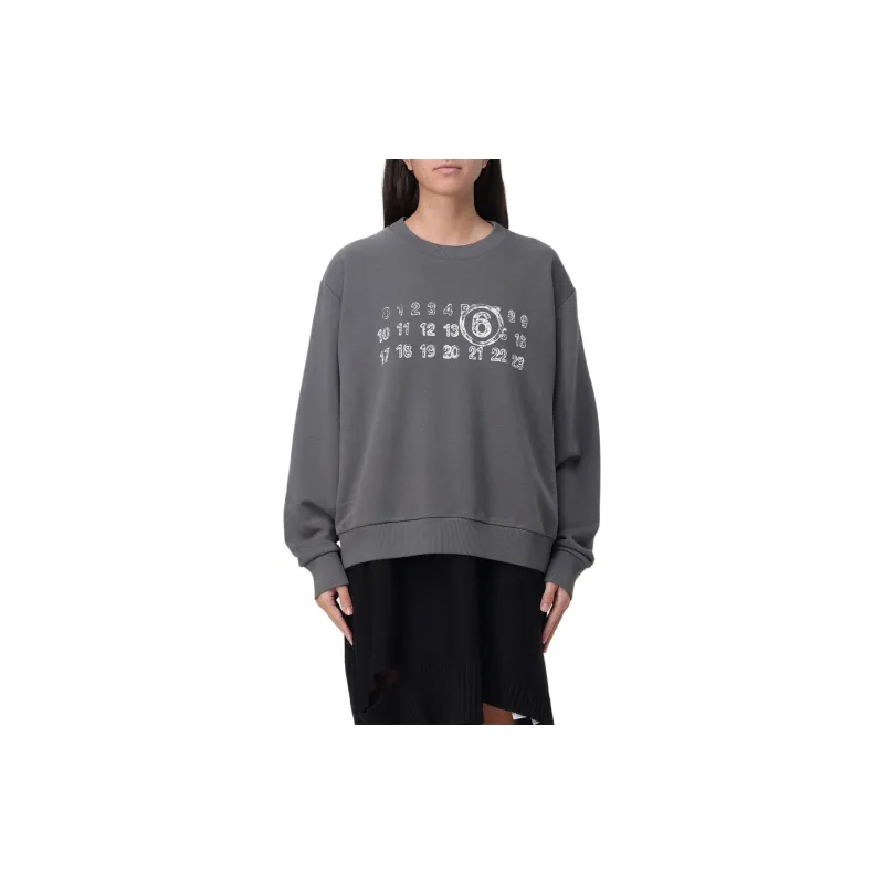 MM6 Maison Margiela Logo Printed Crewneck Sweatshirt-2