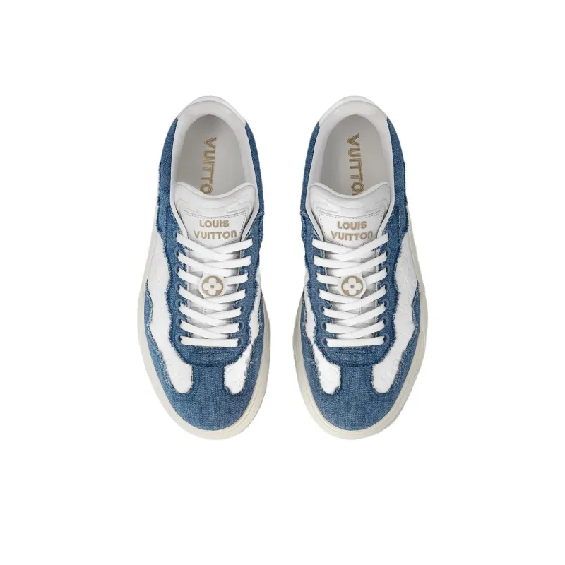 LOUIS VUITTON Groovy Low Top Skateboard Shoes Women's Blue-2