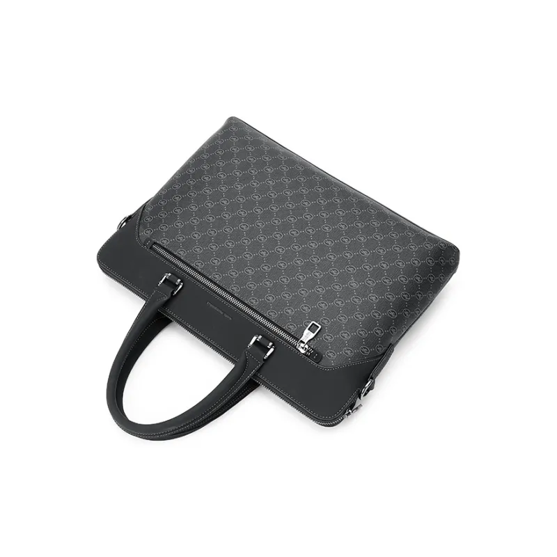 FAIRWHALE Pvc Briefcases Handbags Regular Men's Black-4