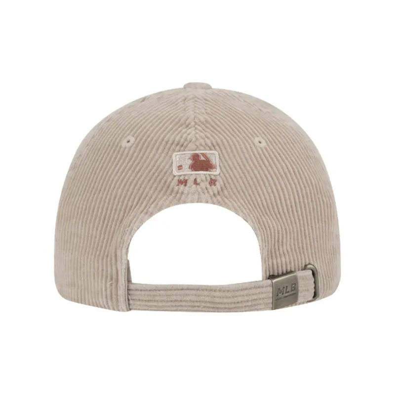 MLB Corduroy Baseball Caps Unisex Beige-3