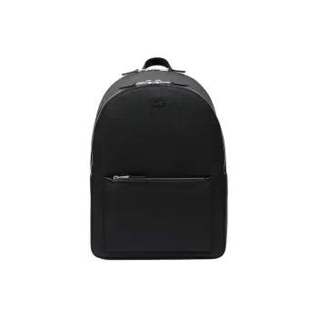 LACOSTE Cow Split Leather Backpack Men's Black