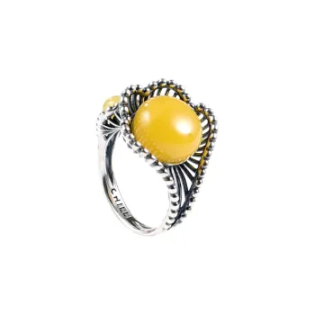 S&A Amber Beeswax Rings Women's