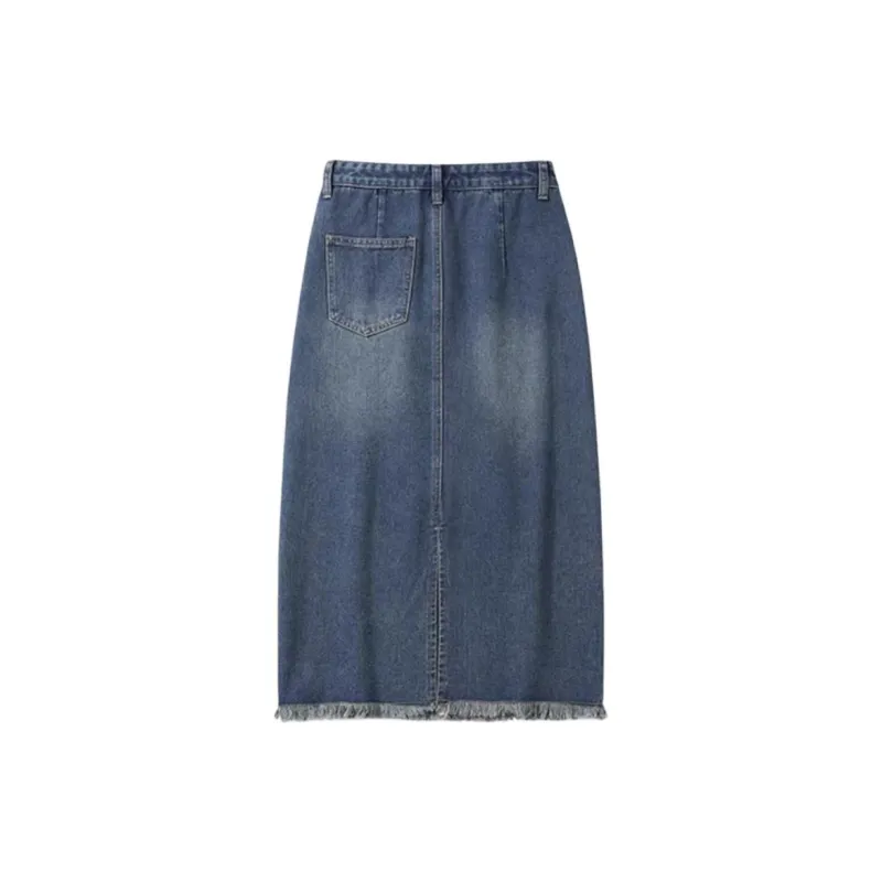 SONGS ALONG Denim Long Skirts Women's-3