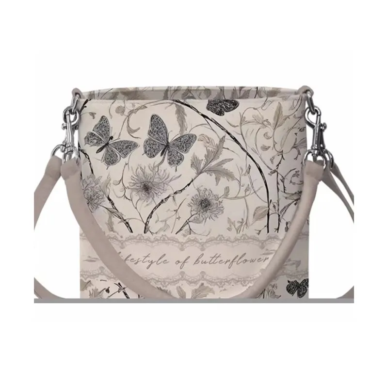 AOSONG Suede Tech Fabric Crossbody Bag Regular Unisex Gray-3