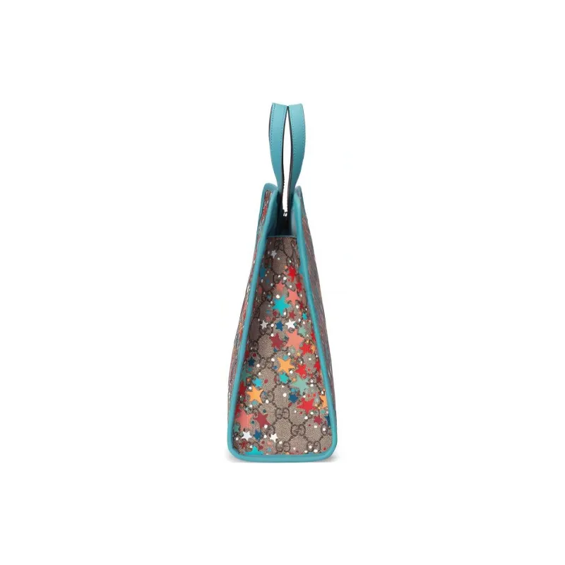 GUCCI Canvas Tote Bag Shopping Bag Handbag Kids' Bags Kids' Ebony & Blue-2