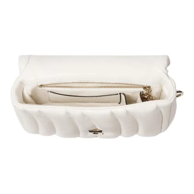 GUCCI Quilted Leather Crossbody One Shoulder Handbag Mini Women's White-4