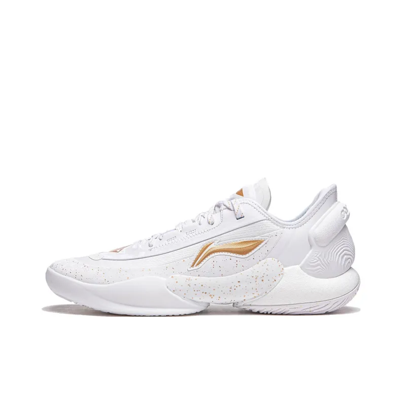 LiNing Yushuai 18 V2 Cushioning Anti Slip And Wear Resistant Lightweight Rebound Low Top Basketball Shoes Men's White-0