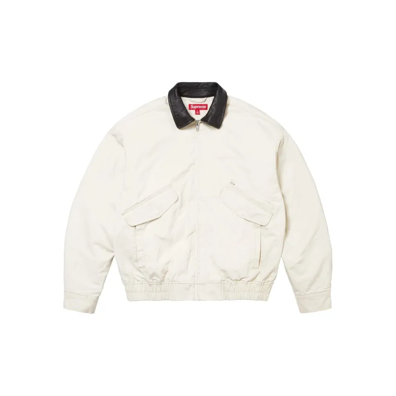 Supreme Leather Collar Utility Jacket FW24-1