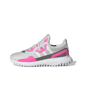 Adidas Originals Flex Collection Durable Breathable Kids Lifestyle Shoes Gray Pink Teenagers