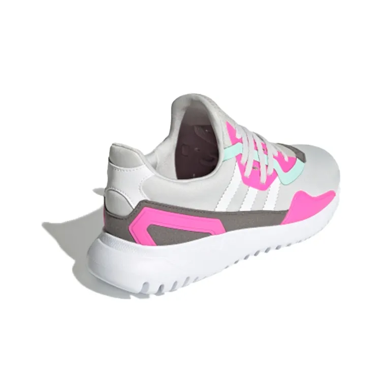 Adidas Originals Flex Collection Abrasion Resistant Breathable Low Top Kids Lifestyle Shoes Gray Pink Teenagers-3