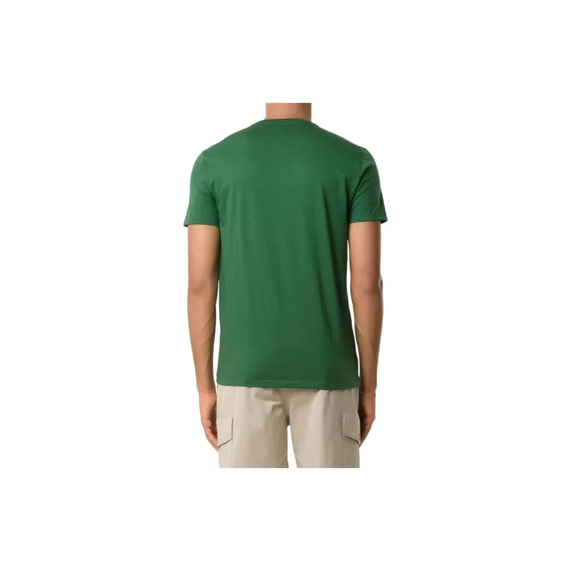 LACOSTE Logo embroidered Cotton V neck T shirt-3