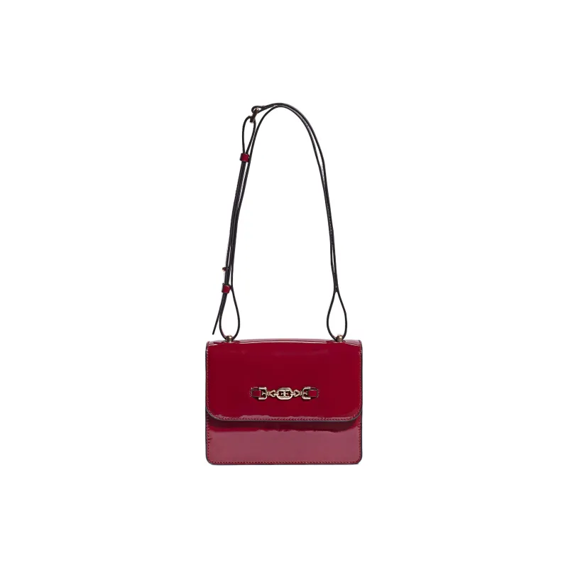 SAM EDELMAN Patent Leather Crossbody Bag, Shoulder Bag Women's Red-0