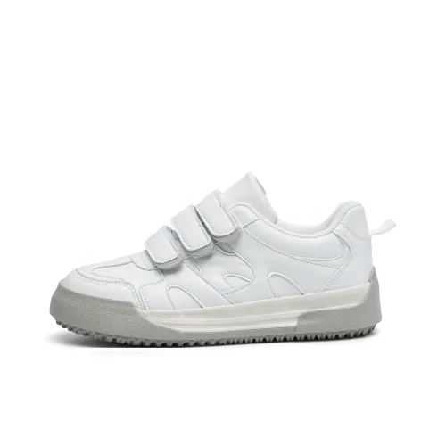 TUOPIN Anti Slip Wear Resistant Low Top Skateboard Shoes Women's White