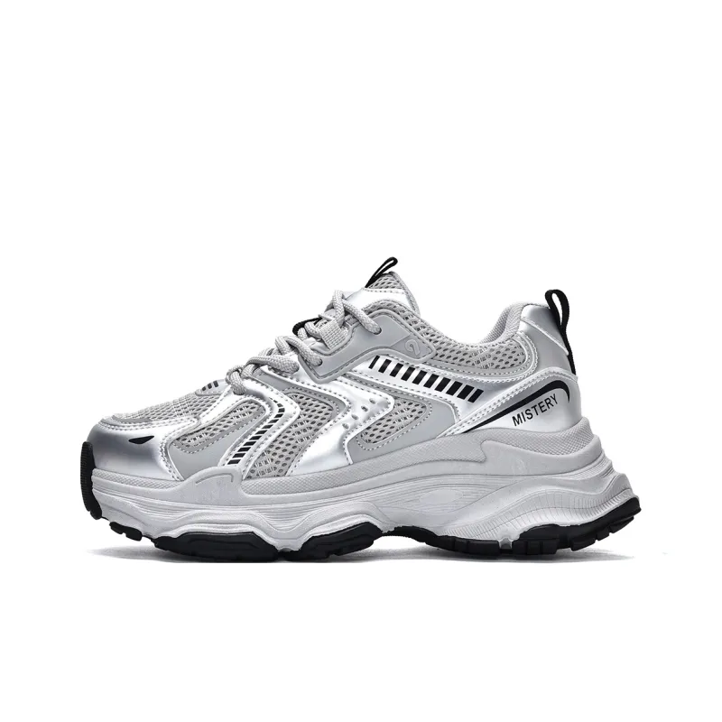MISTERY Breathable Lightweight Low-Top Chunky Sneakers Women's-30