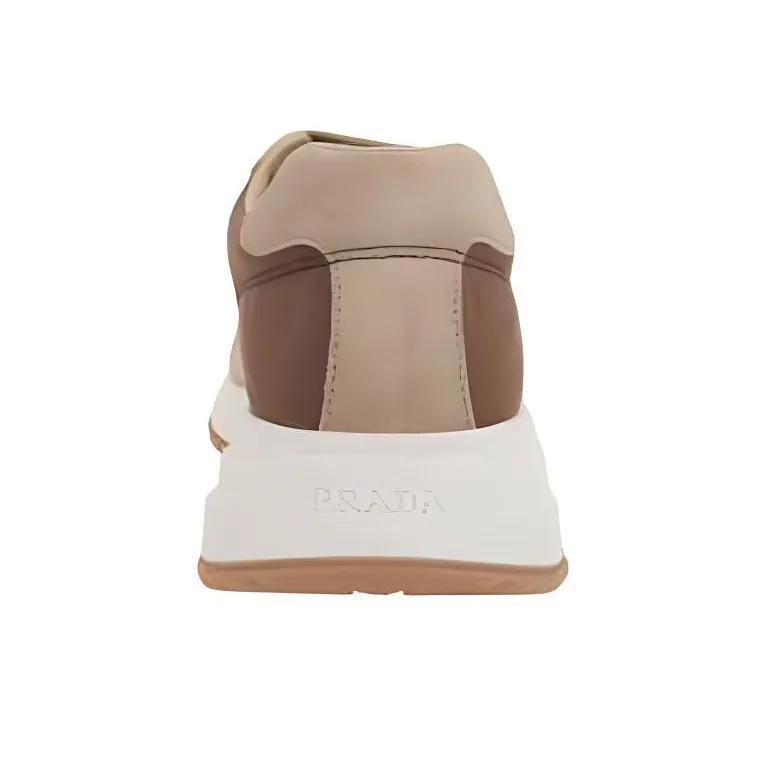 PRADA Low Top Casual Shoes Men's Brown-4