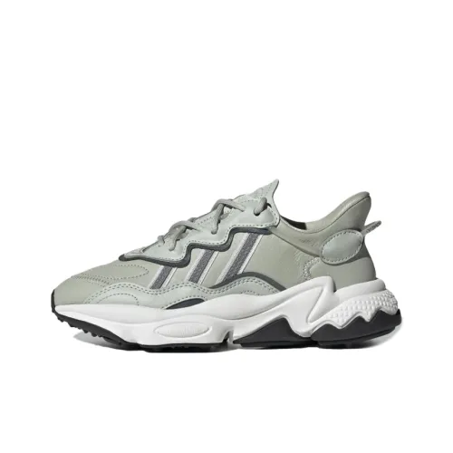 Adidas Originals Ozweego Cushioning Anti-Slip And Wear-Resistant Kids Lifestyle Shoes Silver Gray Teenagers