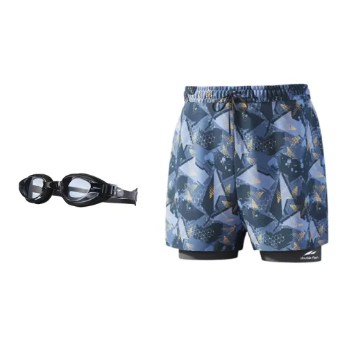 DOUBLEFISH Swimming Sets Polyester Elastane Beach Vacation Swimming Pool Men's