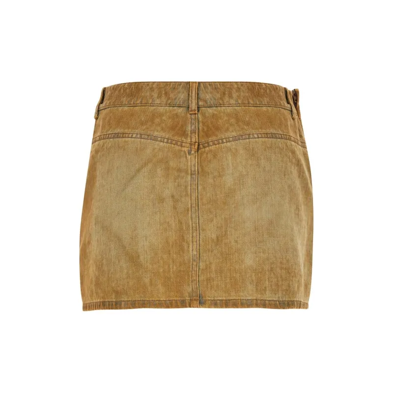 DIESEL De Ron Fsf Logo Plaque Mini Skirt-1