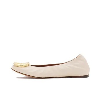Lanvin Melodie Leather Ballerina Shoes