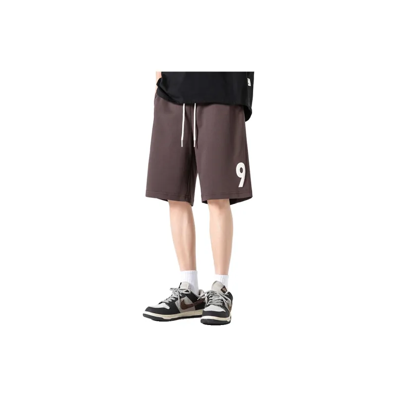 WOOD SOON Trendy Brand Sports Stretch Knee Length Pants Japanese Style Straight Fit Pants Unisex-15