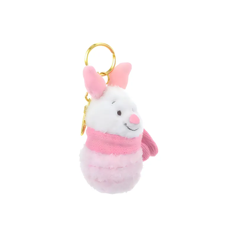 Disney 2023 Winter Duffy And Friends Snowman Series Piglet Dolls Plush Pendant 11.5cm Height-2