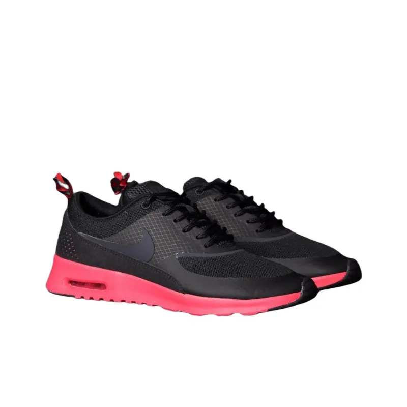 Nike Air Max Thea Anti-Slip Wear-Resistant Low-Top Running Shoes Men's Black Red-2