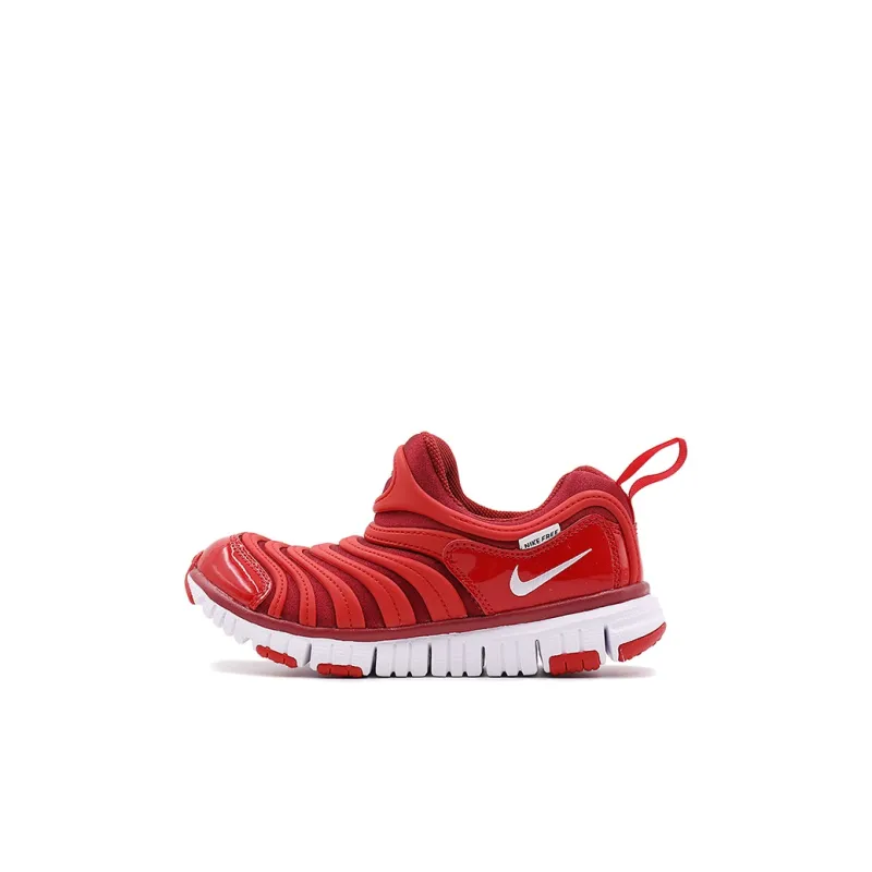 Nike Dynamo Free Low Top Kids Lifestyle Shoes White Red Children Aged 3 7 Years Old-0