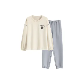 UAVAE Pajama Set Women's Ecru Gray