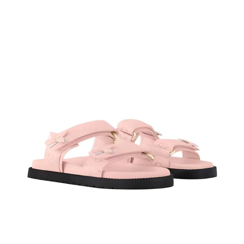 LOUIS VUITTON Sunset Slide Slippers Women's Pink-2