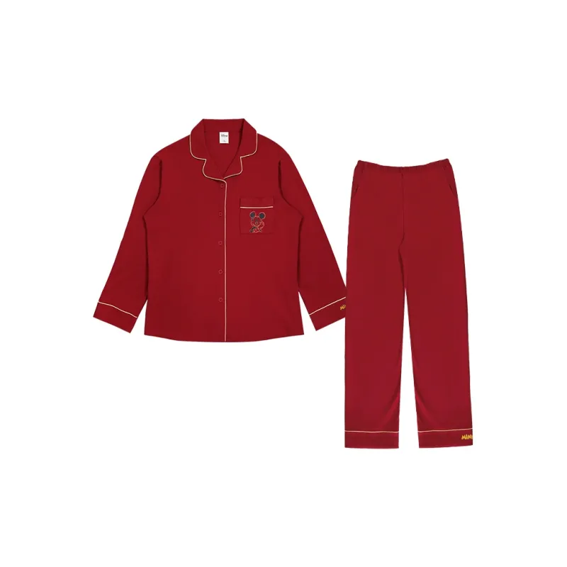 Disney Mickey Series Pajama Set Unisex True Red-4