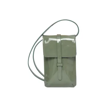 INES DE LA FRESSANGE Cow Leather One Shoulder Crossbody Cell Phone Pouch Women's Green