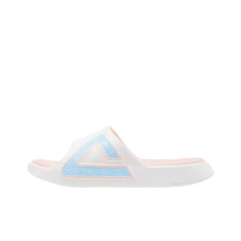 PEAK Tai Ji1.0 Quiet Slip Resistant Abrasion Resistant Slide Slippers Women's White Pink
