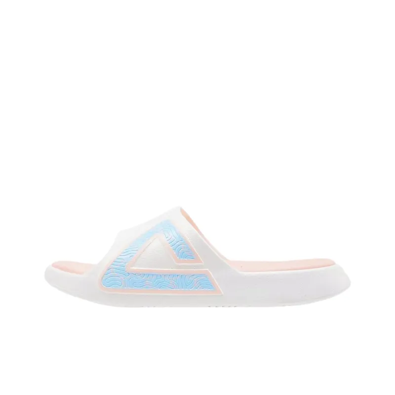 PEAK Tai Ji1.0 Quiet Slip Resistant Abrasion Resistant Slide Slippers Women's White Pink-0