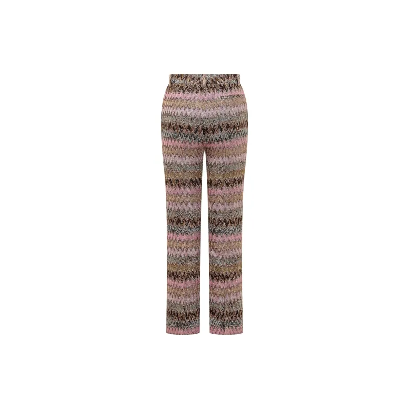 MISSONI Zigzag Lame Patterned Cropped Pants-1