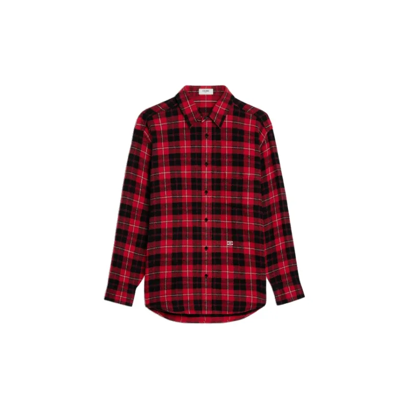 CELINE Shirts Unisex Red/Black-4