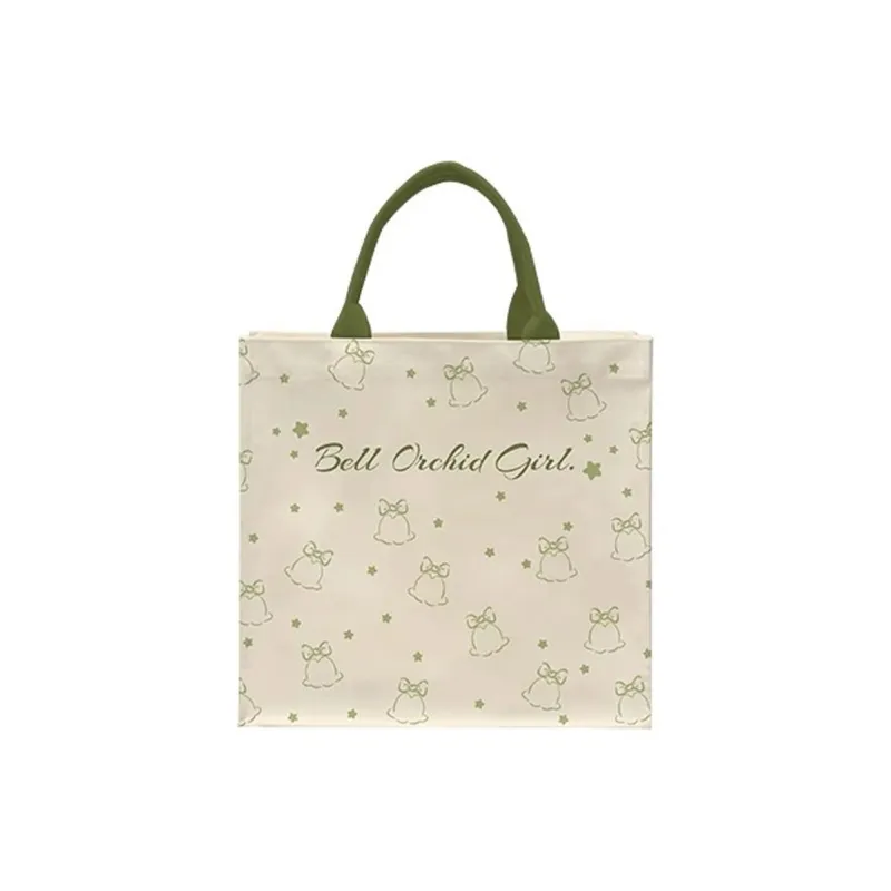 AOSONG Canvas Bag, Handbag Unisex Ecru & Avocado Green-4