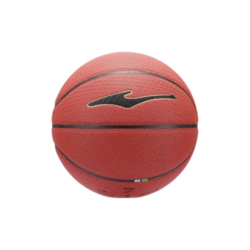 Erke Hexagonal Warriors PU Basketball Brown Size 7 Ball Training Unisex