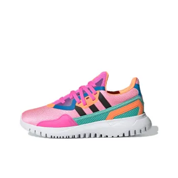 Adidas Originals Flex Collection J Breathable Low Top Kids Lifestyle Shoes Pink Blue Teenagers