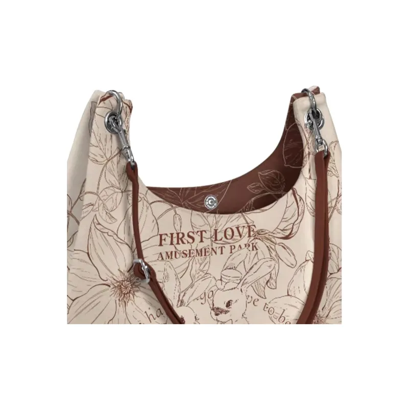 AOSONG Suede Tech Fabric Shoulder Bag Regular Unisex Ecru-2