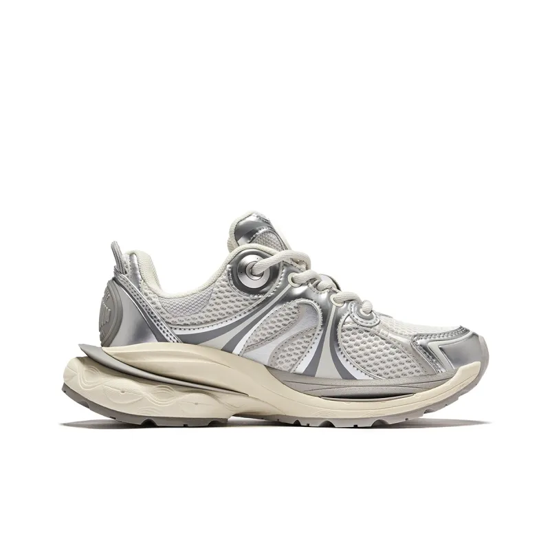 Palladium Anti Slip Wear Resistant Low Top Casual Shoes Unisex Silver Gray-1