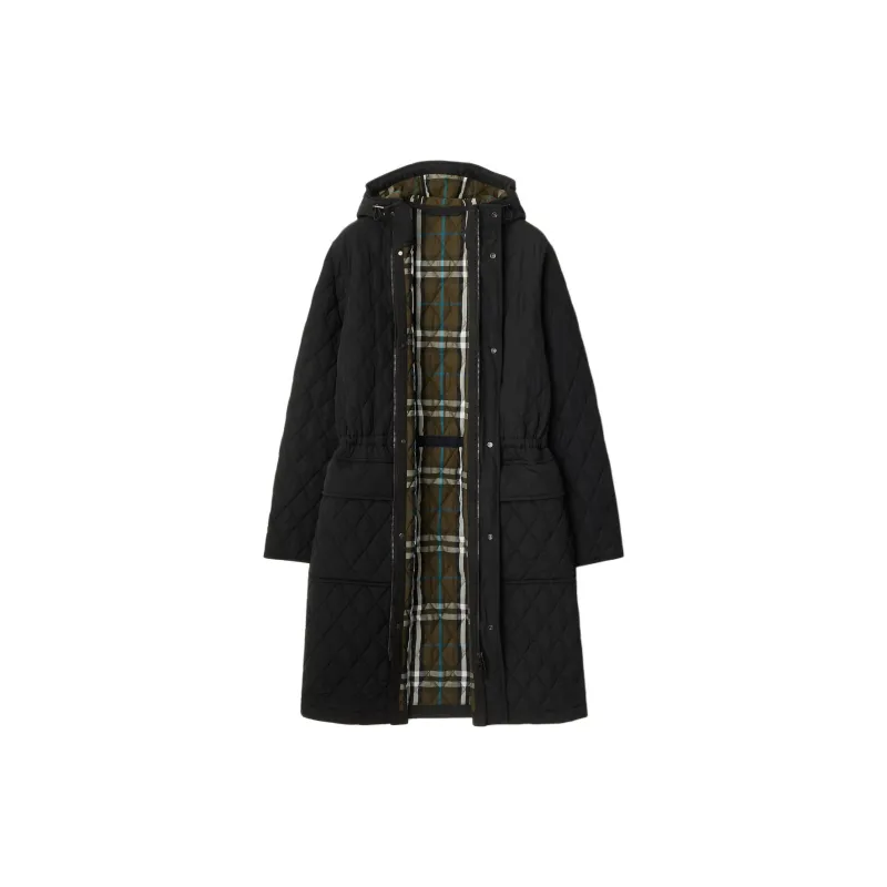 Burberry Quilted Hooded Down Coat-1