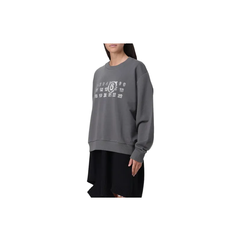 MM6 Maison Margiela Logo Printed Crewneck Sweatshirt-3