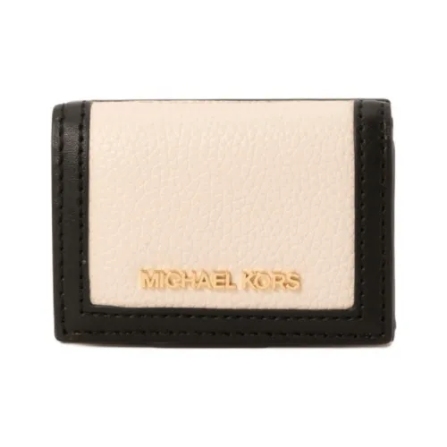 MICHAEL KORS Cow Leather Wallet Extra Small Women's Ivory/Black