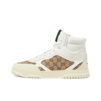 GUCCI Re-Web High-Top Casual Shoes Men's Dark Brown