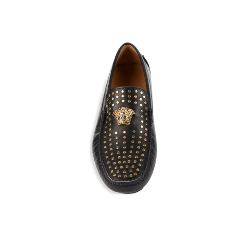 FANSIZHE La Medusa Driving Shoes Men's Black-3