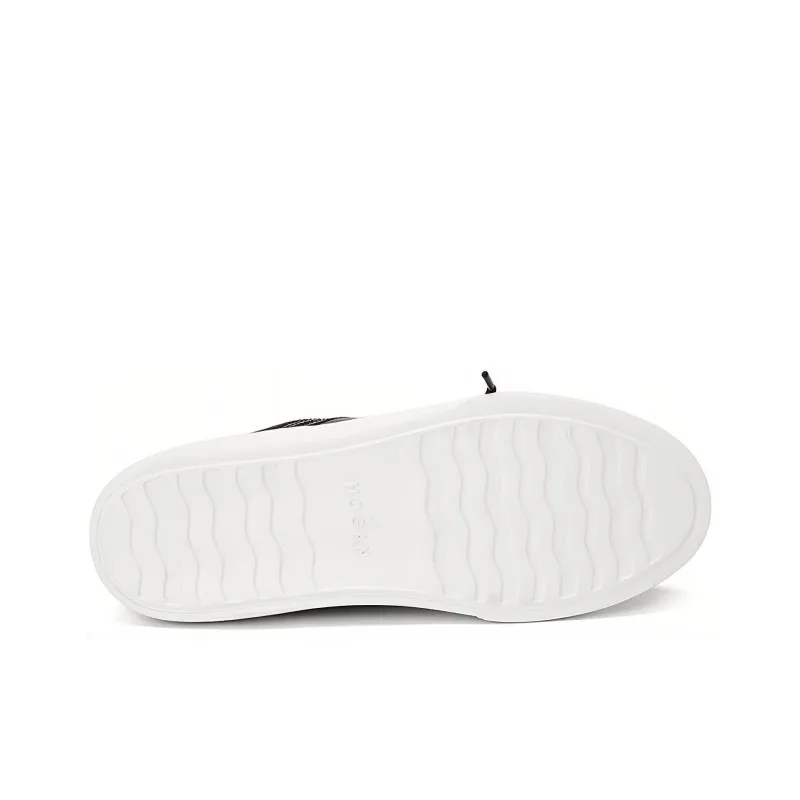 HOGAN CASSETTA 365 Low Top Skateboard Shoes Men's Black White-4
