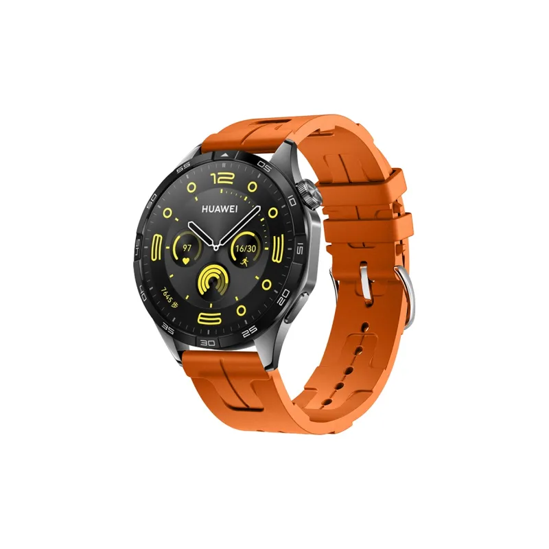 FZRT Watch Bands Horse Shoe Buckle Liquid Silicone Sports Skin Friendly Strap Unisex-2