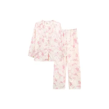 CAIHENGTONG Pajama Set Women's Romantic Flower Language