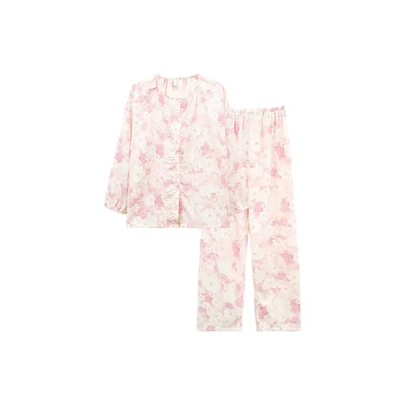 CAIHENGTONG Pajama Set Women's Romantic Flower Language-0